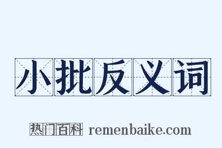 小批反义词是什么意思的图片